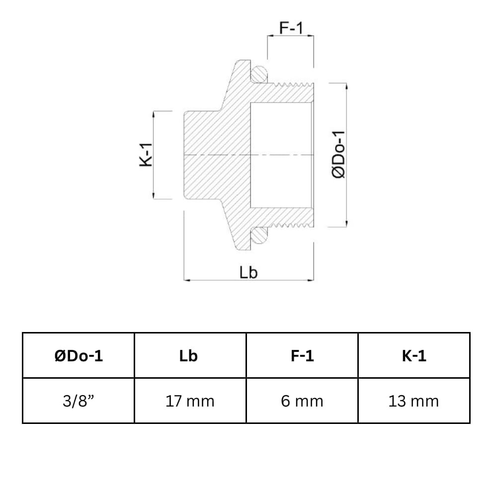 Gjengefitting Messing Plugg 3/8" AG-0