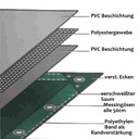 grønn 650 g/m² PVC 3,5 x 5m (17,5m²) Presenning-0