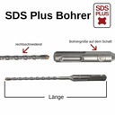 Hammerbor for SDS-PLUS 4-skjærer Ø 5,0mm x 110mm lengde-0