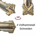 Hammerbor for SDS-PLUS 4-skjærer Ø 5,0mm x 110mm lengde-1