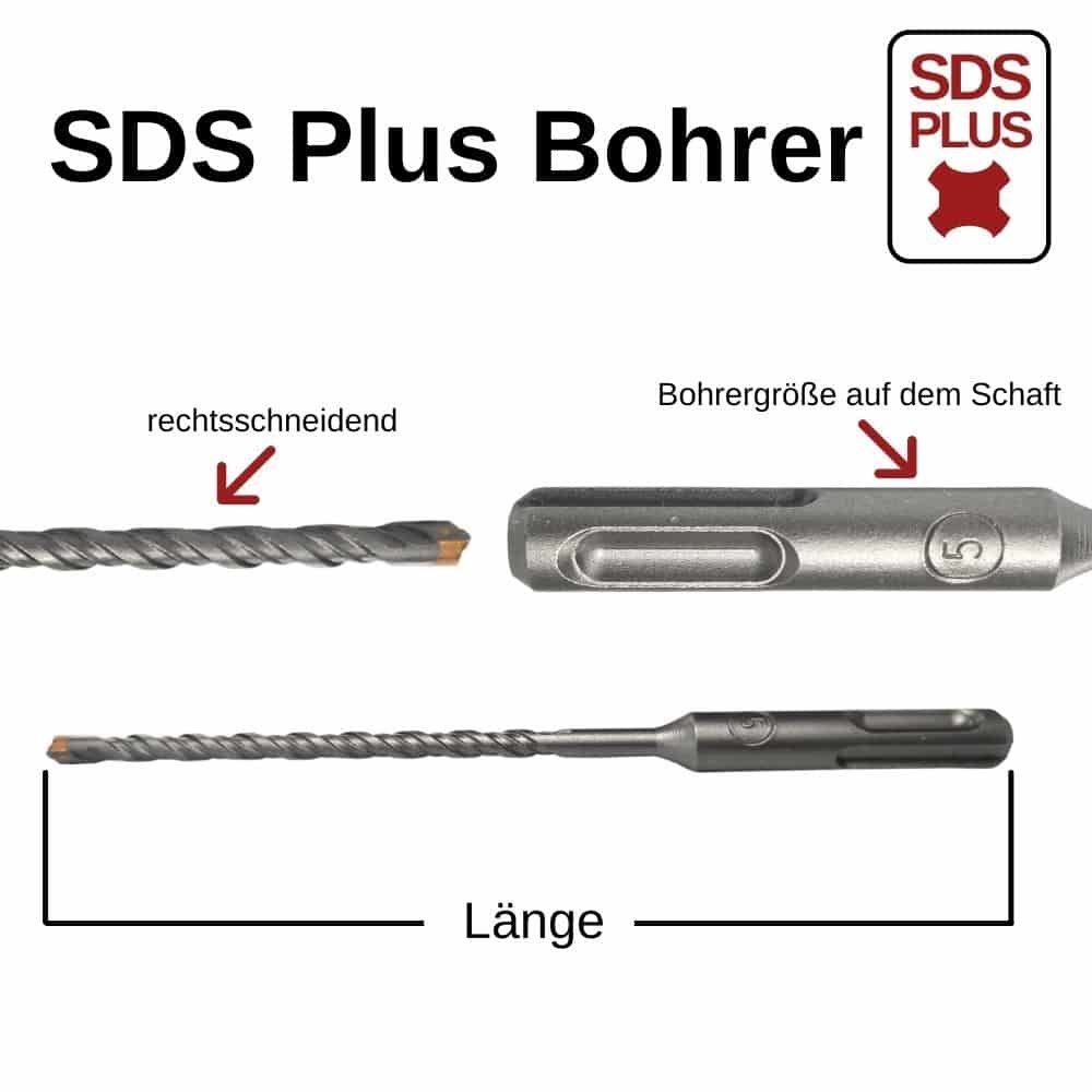 Hammerbor for SDS-PLUS 4-skjærer Ø 5,0mm x 110mm lengde-0