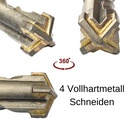 Hammerbor for SDS-PLUS 4-skjærer Ø 6,0mm x 260mm lengde-1