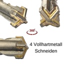 Hammerbor for SDS-PLUS 4-skjærer Ø 12,0mm x 160mm lengde-1