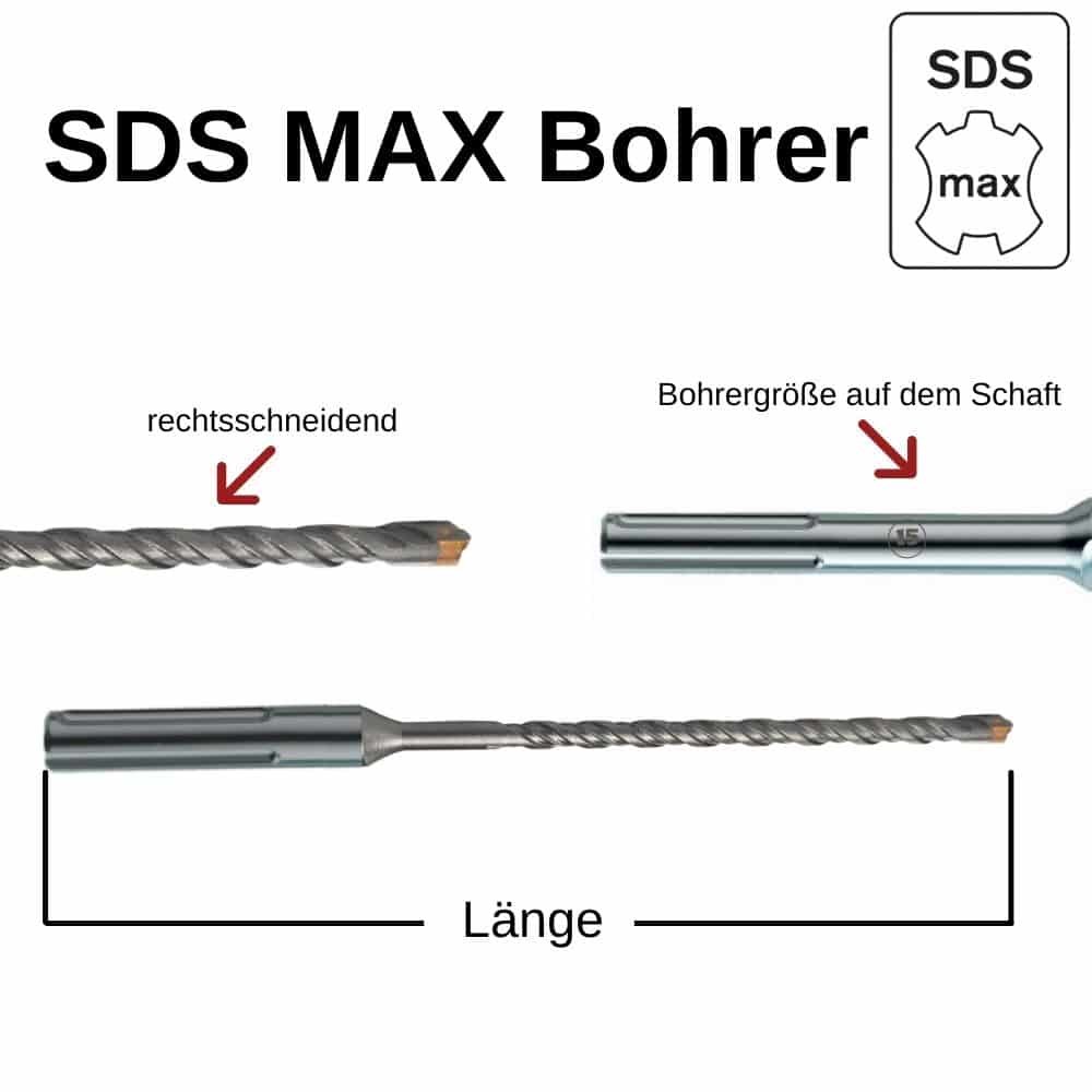 Hammerbor for SDS-MAX 4-skjærer Ø 20, 0mm x 320mm lengde-0