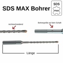 Hammerbor for SDS-MAX 4-skjærer Ø 20, 0mm x 520mm lengde-0