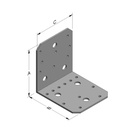 Vinkelbeslag 103 x 103 x 90 x 3 mm uten ribbe-0