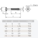 Sponplateskruer 6,0 x 240 mm 100 stk med I-stjerne, senkhode, delgjenger og fresekanter under hodet-0