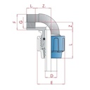 PP PE Rørkobling 90° Vinkel 20 x 1/2" IG-0