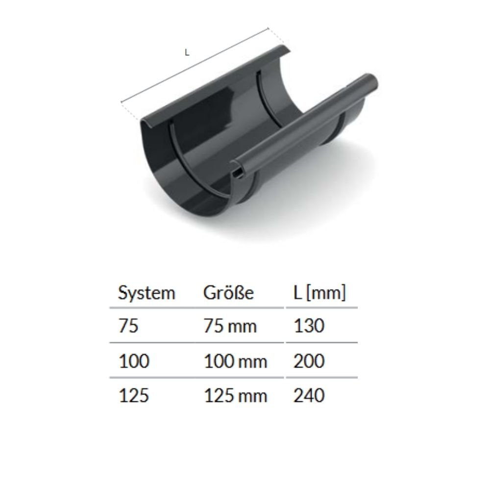 Renntilkobling grafitt System 75-0