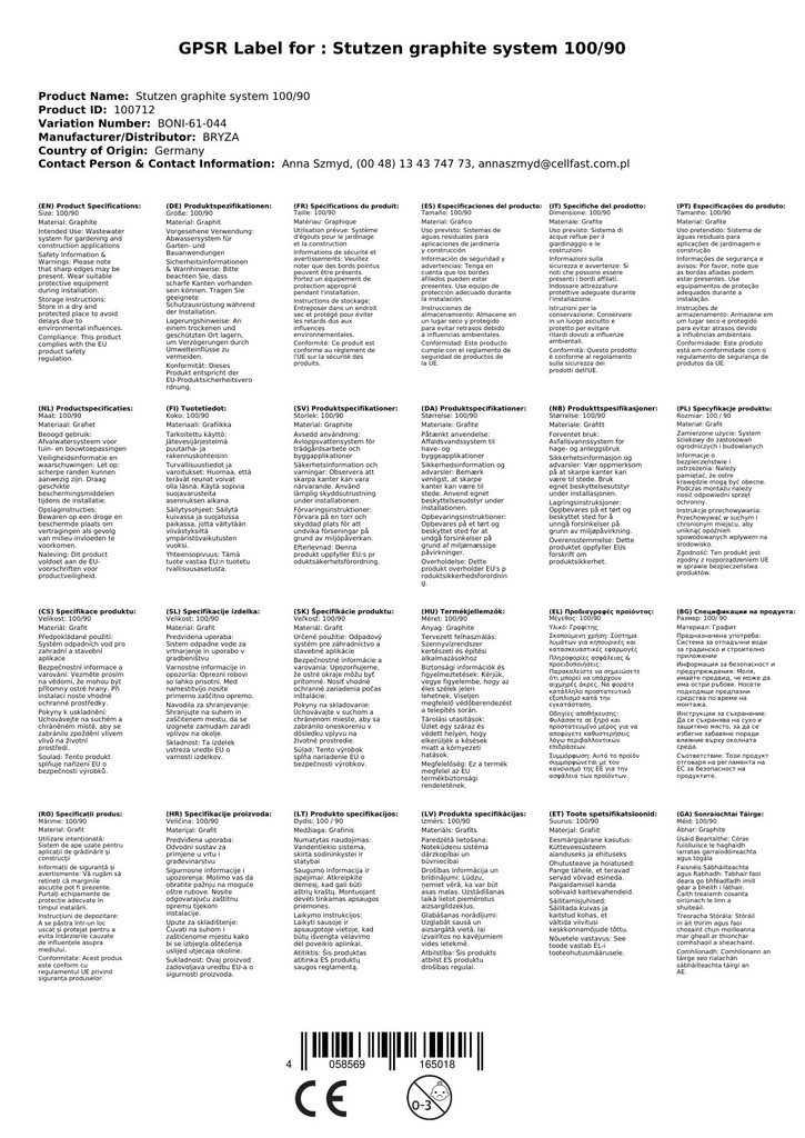 Stutzen grafitt System 100/90-1