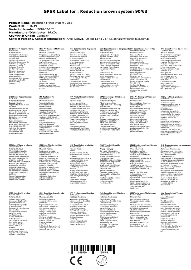 Reduksjon brun System 90/63-1