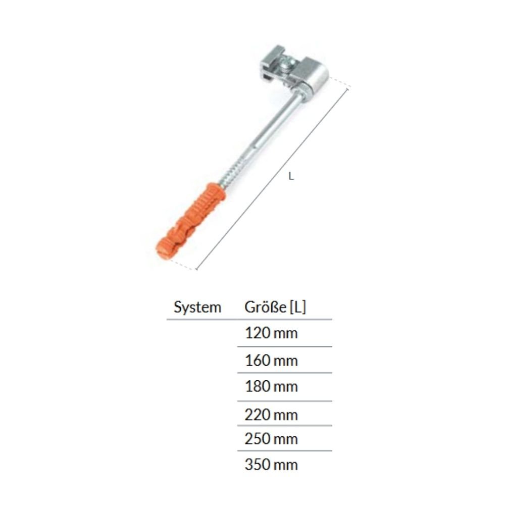 Krok for PVC-bøyle (Metall) 120mm-0