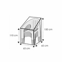 Beskyttelsestrekk gjennomsiktig stablestol, ca.65x65x110/150-0