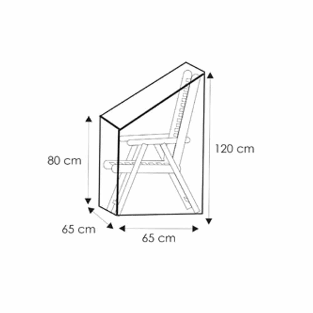 Beskyttelsestrekk gjennomsiktig justerbar stol, ca.65x65x120/80-0