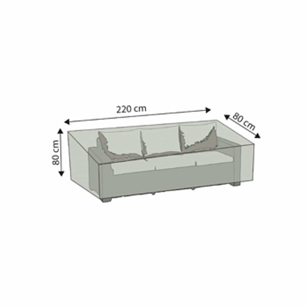 Beskyttelsestrekk Deluxe 3-seter Rattan Sofa, ca.220x80x80-0