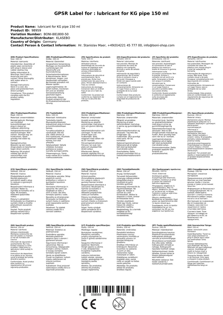 Smøremiddel for KG-rør 150 ml-0