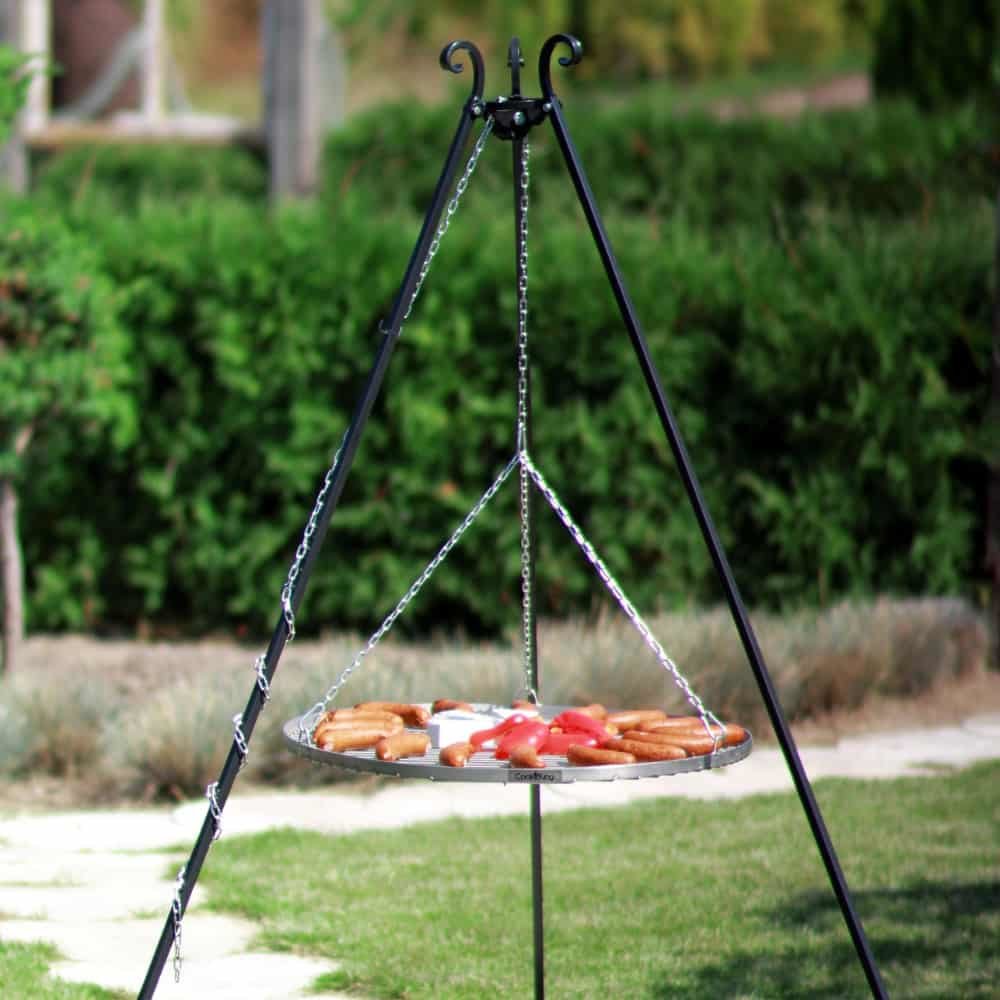 Svinggrill 180 cm + Grillrist i rustfritt stål 50 cm-0