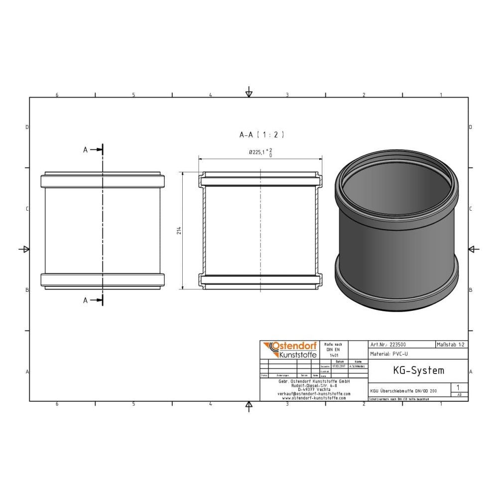 KGU Skyvemuffe DN/OD 200-0