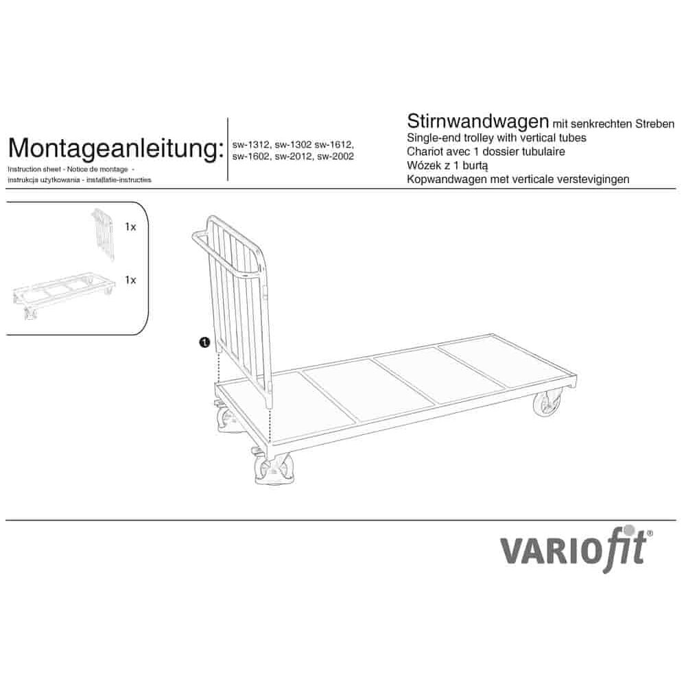 Streben Stirnveggvogn 500 kg Typ S (TG)-0