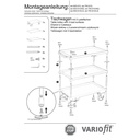 Bordvogn med 3 etasjer, kant 40 mm høy + EasySTOP-1