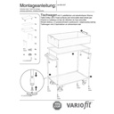 Bordvogn med 2 etasjer og avtakbar stålblekkbeholder + EasySTOP-0