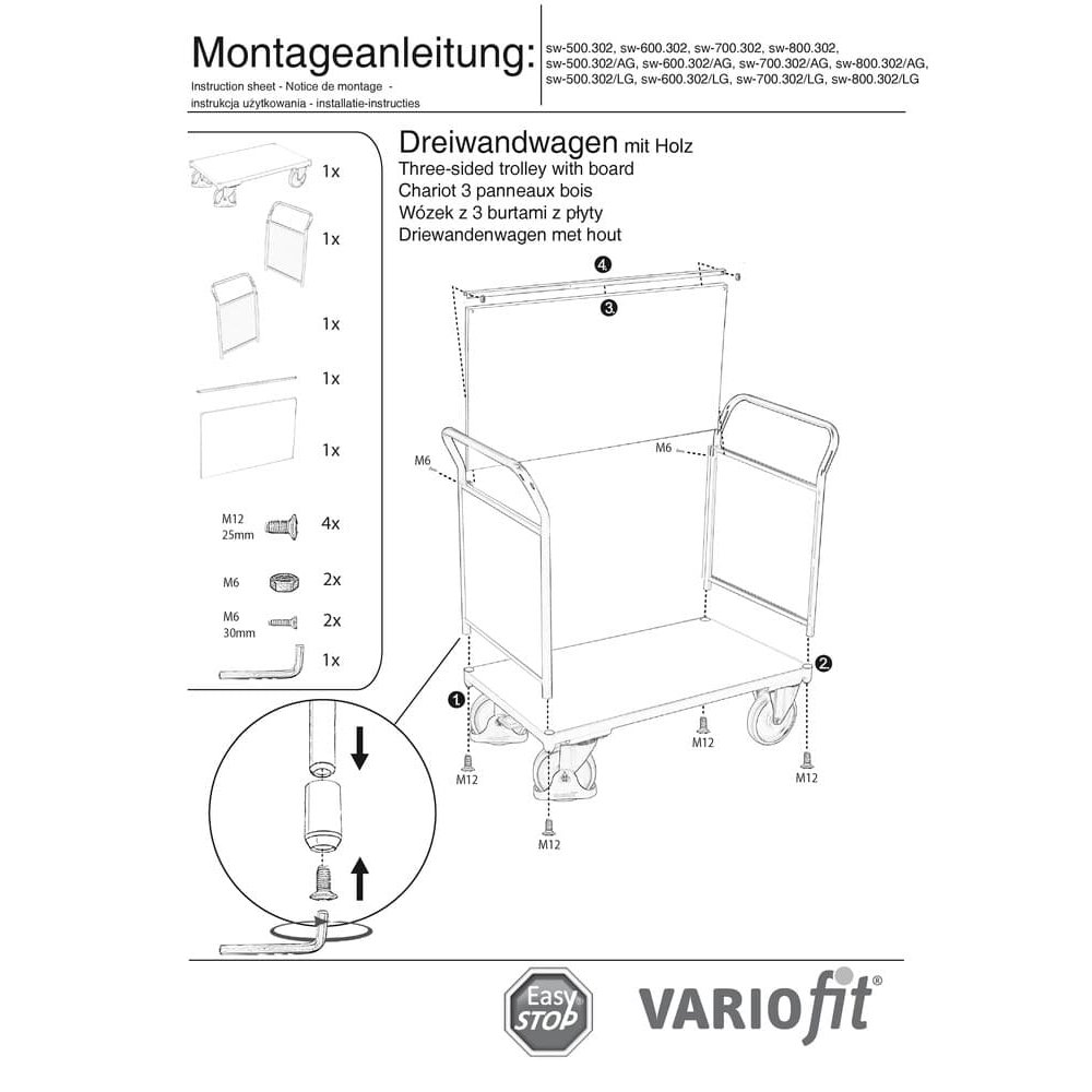 Trevogn 500 kg Typ XL + EasySTOP-0