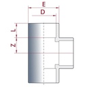 PVC-U T-Stykke Muffe 25 mm PN16-0