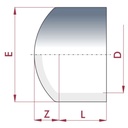 PVC - U Kappe Klebemuffe 25 mm PN16-0