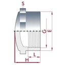 PVC-U Cap IG 3/4" PN10-0