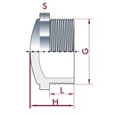 PVC-U Stopper AG 1/2" PN10-0