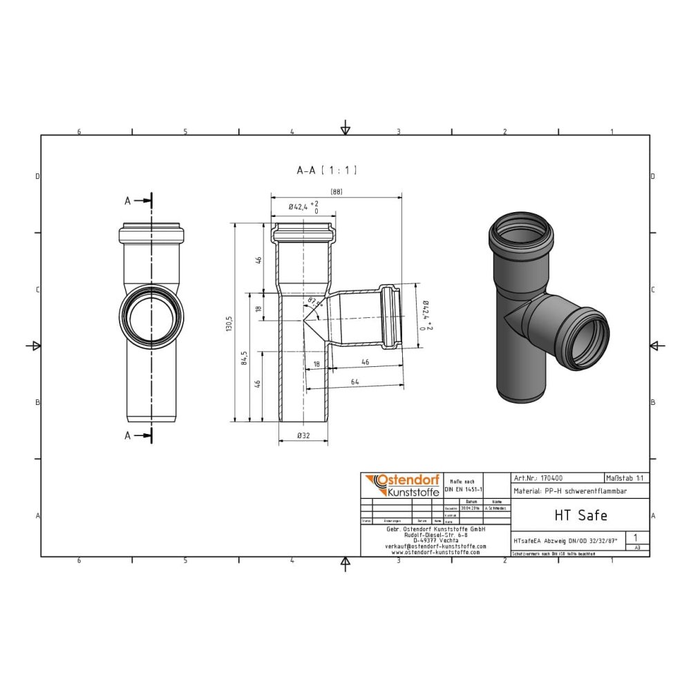 HTsafeEA Gren DN/OD 32/32 88,5 grader-1