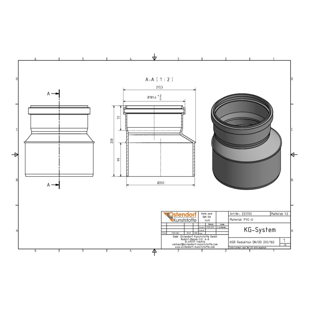 KGR Reduksjon DN/OD 200/160-1