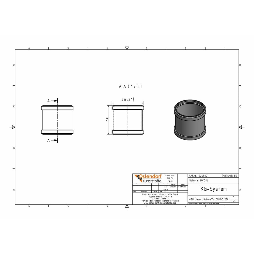 KGU Skyvemuffe DN/OD 250-0