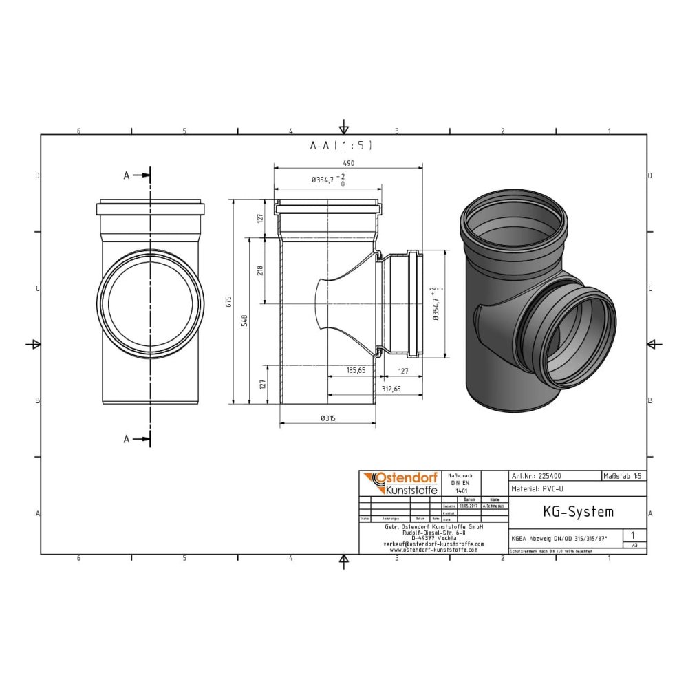 KGEA Avgrening DN/OD 315/315 87 grader-1