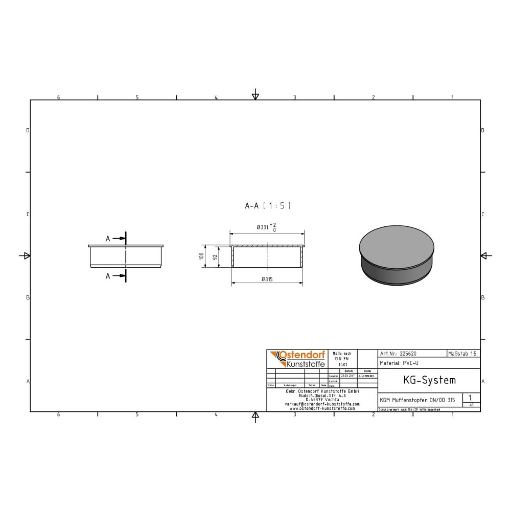 KGM Muffestopper DN/OD 315-1