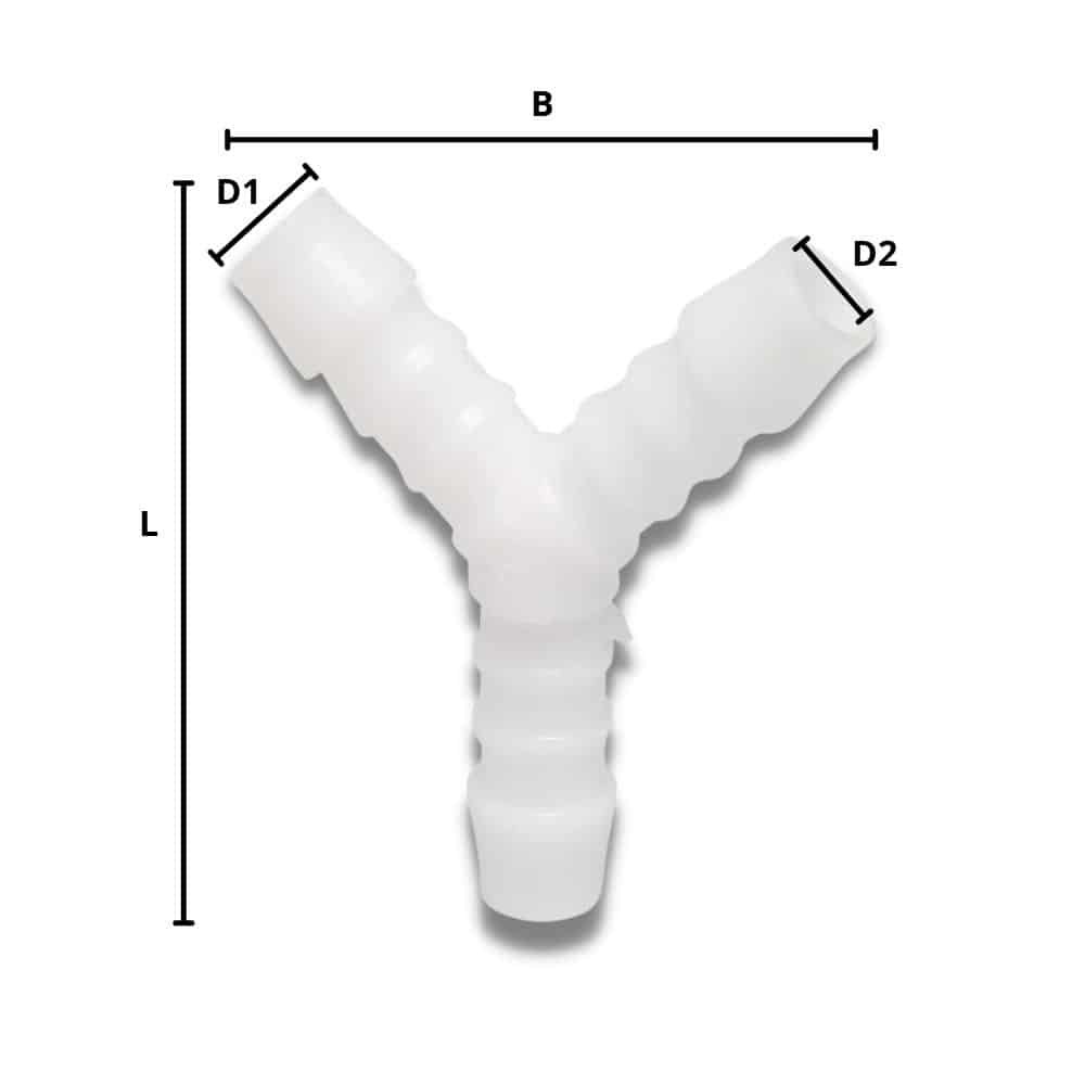 Slangekobling Plast Y-Stykke 10 mm-0