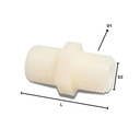 Slangeforbinder Plast Dobbel Nippel 1"-0