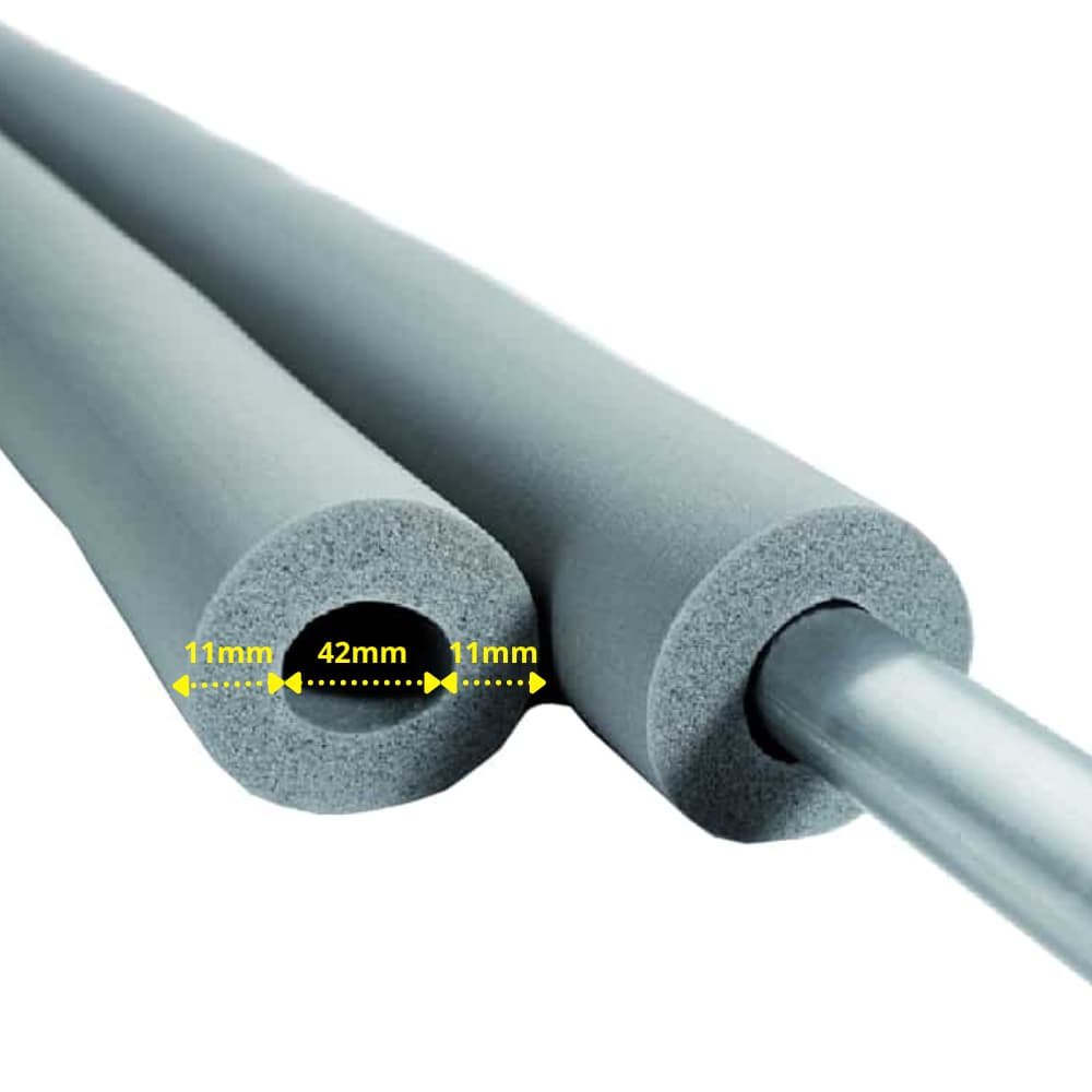 INSUL-TUBE® H PLUS Kautschuk 2m Rørisolasjon Ø 42 mm x 10 mm Isolasjon