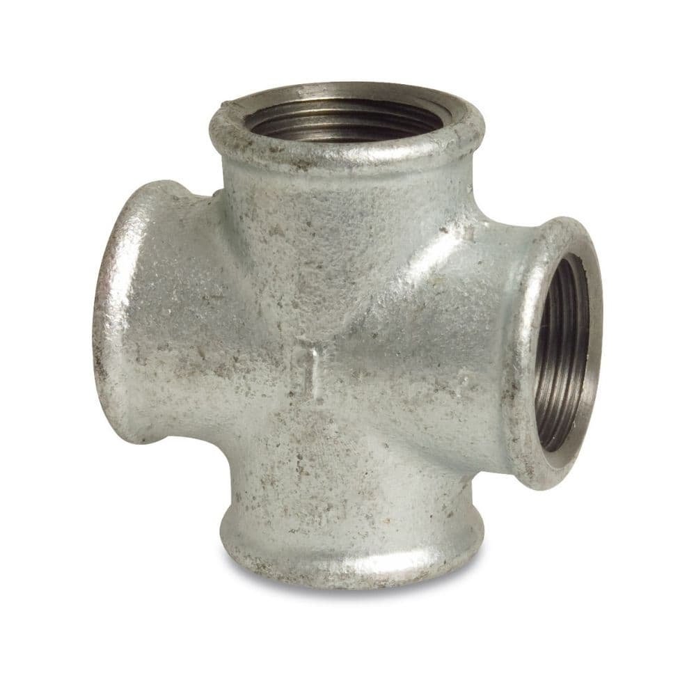 Threaded Fitting Malleable Cast Iron Cross 2" F x 2" F x 2" F x 2" F