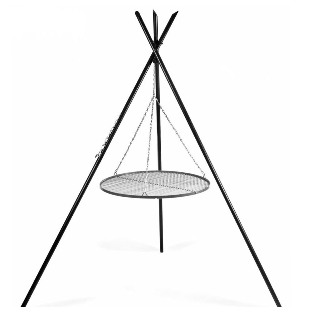 Svinggrill "TIPI" 210 cm + Grillrist 80 cm i rustfritt stål