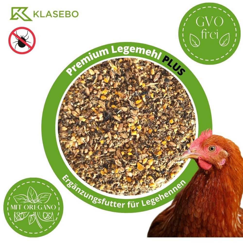 25 kg Premium Legemehl PLUS med Oregano - Fjærfefôr for høns, gjess, ender