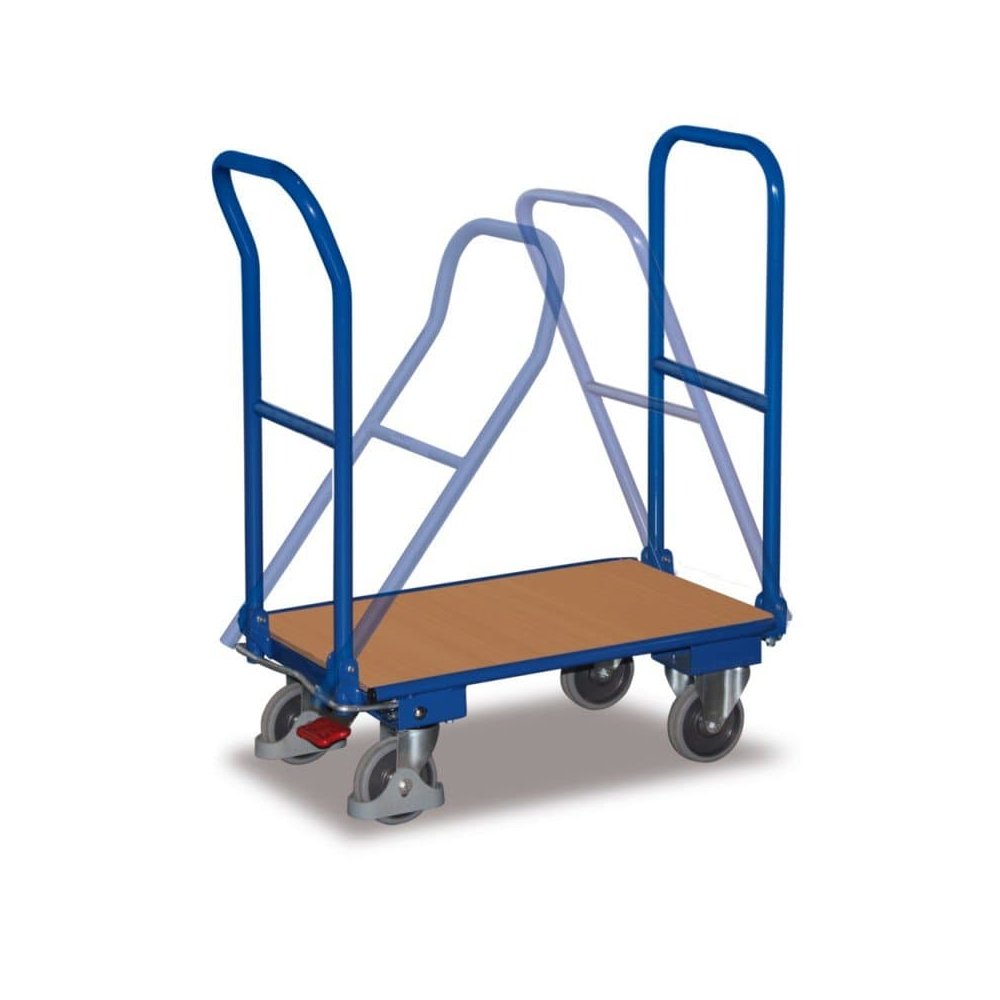 Klappbøyletrolley med 2 bøyler 150 kg + EasySTOP