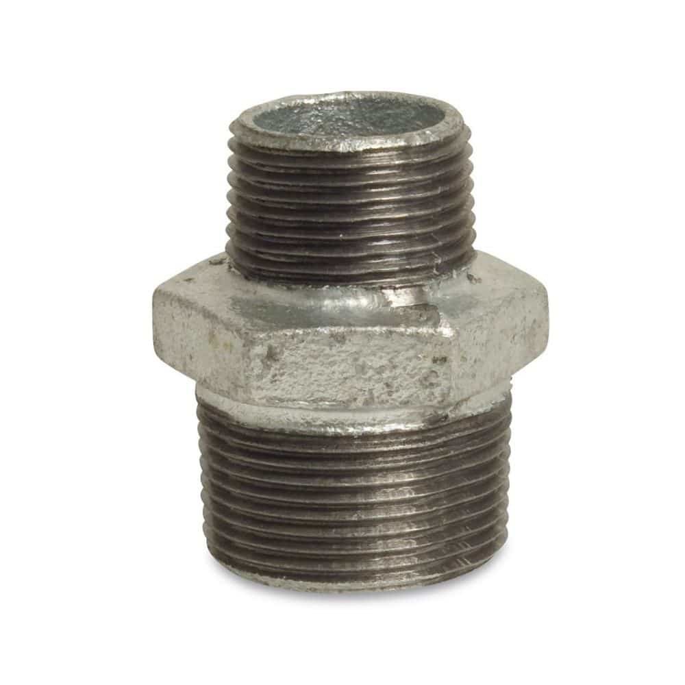 Threaded Fitting Malleable Iron Reducing Nipple 1" M x 3/4" M