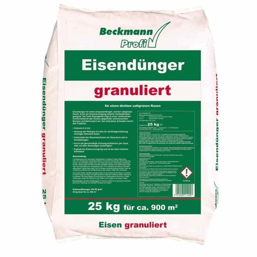 [BONI-11425] 25 kg granulert Beckmann Eisengjødsel 2-4mm for ca. 900m²