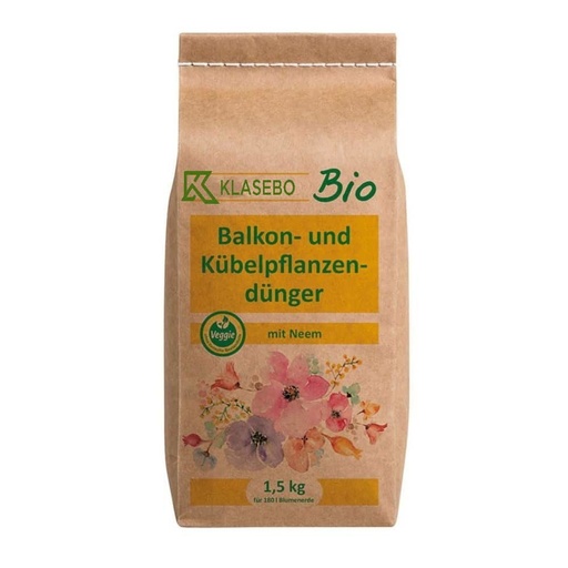 [BONI-10.355] Balkong- og potteplanted gjødsel med Neem Bio 1,5 kg for ca. 180 l blomsterjord