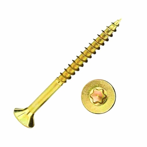 [BONI-42600-042] Sponplateskruer 6,0 x 45 mm 500 stk med I-stjerne, senkhode, delgjenger og fresekanter under hodet