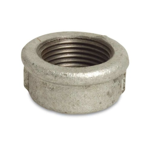 [BONI-42295-465K] Threaded Fitting Malleable Cast Iron Cap Round 1 1/2" Female Thread