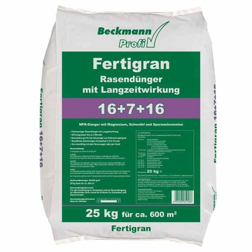 [BONI-42239] 25kg Plengjødsel Fertigran 16+7+16 med Langtidseffekt for ca.600m²