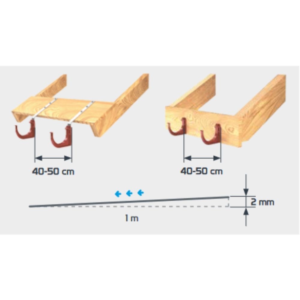 Krok for PVC-bøyle (Metall) 120mm-6